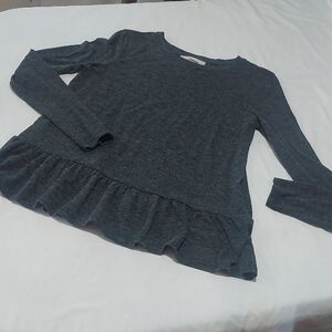 LOFT Charcoal Long Sleeve Top.Super Soft .Size Medium .